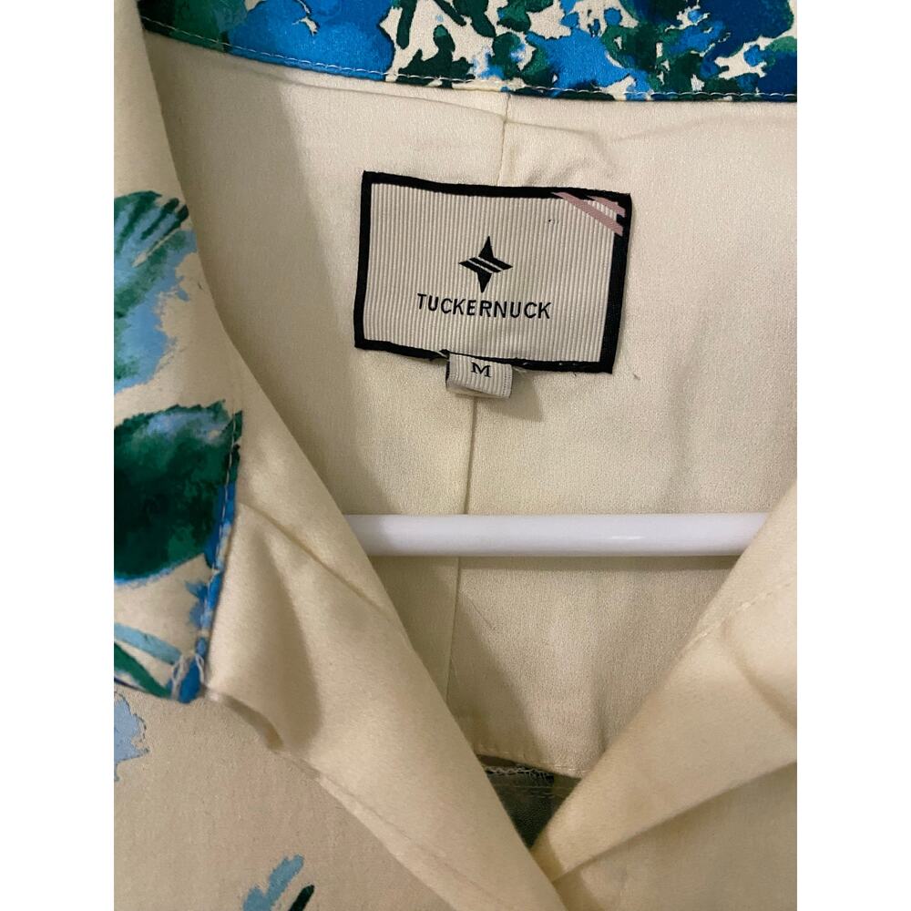 Tuckernuck Sleeveless Charlie Dress Medium Waters Edge Hydrangea Floral Collared - Picture 10 of 12